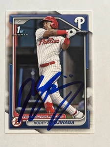 KODEY SHOJINAGA 2024 BOWMAN DRAFT AUTOGRAPH PHILLIES AUTO  Signed Philadelphia - Picture 1 of 1