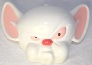 Pinky and the Brain 1997 compact fast food Wendy's toy ACME Labs Brain face - Picture 1 of 5