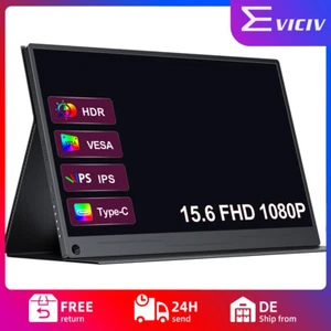EVICIV 15,6-Zoll tragbarer Monitor mit 2*USB-C HDMI | 1080P | VESA kompatibel DE - Bild 1 von 16