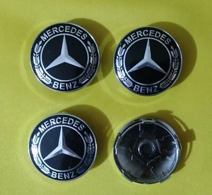 4 TAPPI COPRIMOZZO COMPATIBILI MERCEDES NEW MODEL BORCHIE 60MM CERCHI IN LEGA - Imagen 1 de 6
