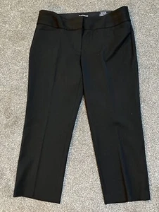 NWT Express Womens Crop Pants EDITOR Stretch Flat Front Sz 6 W32" L22" - Picture 1 of 6
