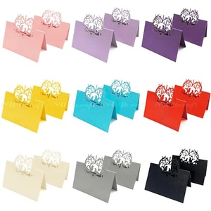 20Pcs Love Birds Table Name Place Cards Wedding Party Pearlescent Laser Cut - Picture 1 of 13