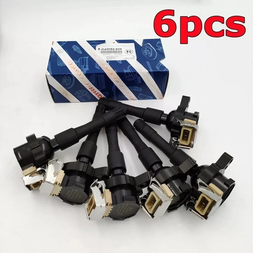 6X Bobina de encendido 0221504029 compatible con BMW 323CI 323I 323IS 323IS 325I 325XI Foto 1 de 4