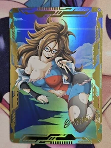 DragonBall Z Super Heros DBZ Android 21 Waifu Custom Anime Sexy Holo Foil Card - Picture 1 of 2