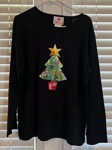 Quacker Factory Women Size M Relaxed Fit Light Up Christmas Tree Novelty Sweater - Picture 1 of 15