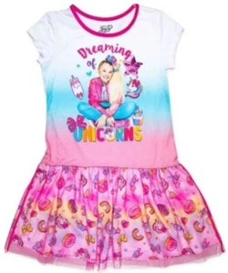 Jojo Siwa Girls Fantasy Tulle Nightgown - Size 10/12 - Picture 1 of 3