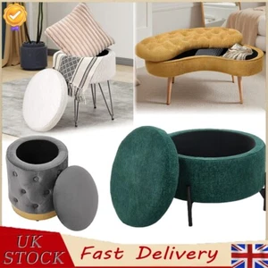 Ottoman Stool Storage Box Pouffe Seat Stool Dressing Table Chair Footstool Bench - Picture 1 of 124