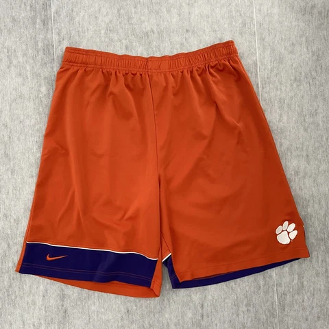 Clemson Tigers Shorts Adult Large Orange Nike Authentic Team Apparel Logo Mens L Cover