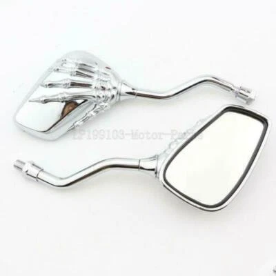 Espejos retrovisores cromados calavera para Honda Shadow VT 600 700 750 1100 VT1300 Fury Foto 1 de 4