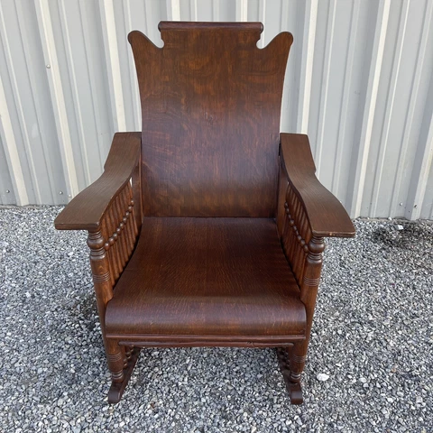 Early 1900s Quartered Oak "McKinley Spindle Rocker" by the Larkin Company Cover