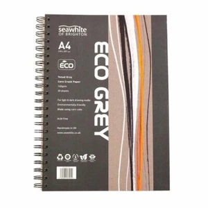 Seawhite of Brighton Eco Grey Corn Crush Recycled Drawing Paper Pad A4 - Picture 1 of 2