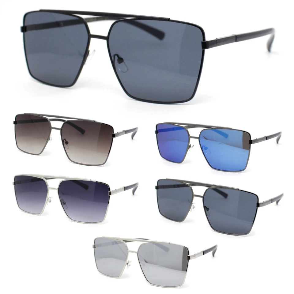 Gafas de sol rectangulares con borde de metal para oficial de la Fuerza Aérea para hombre Foto 1 de 1