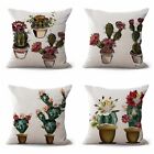  set of 4 Cactus succulents cushion covers decorative covering