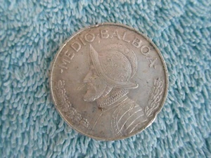 MONEDA DE PLATA VINTAGE Panamá 1/2 Balboa, 1962 - Imagen 1 de 9