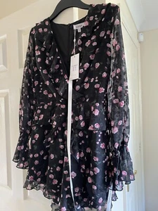 Silk Fred Floral, Lined Playsuit Bnwt Size 12 - Picture 1 of 3