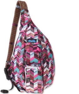 KAVU Rope Sling - Compact Lightweight Crossbody Bag One Size, Sunset Blocks - Picture 1 of 17
