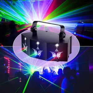 DJ Disco Party Lights 9 Lens Stage Light w/ Remote DMX512 Sound - Picture 1 of 9