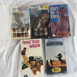 Vintage Western Cowboy VHS Filme Lot (5) Lonesome Dove East Of Eden & mehr Neu - Bild 1 von 6