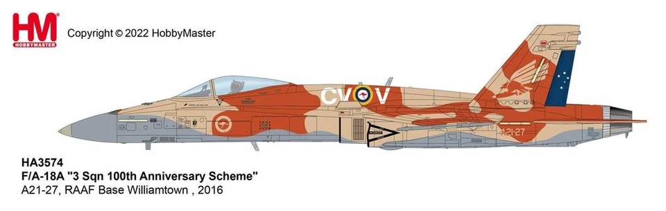 1/72 F/A-18A 3 SQN 100th Anniversary Scheme A21-27 Raaf Base Williamtown 2016 - Image 1 of 1
