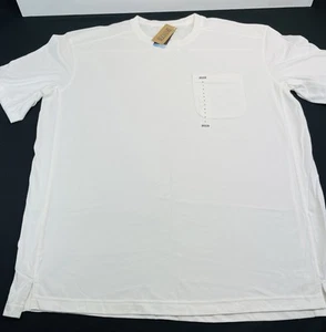 Duluth Trading T-Shirt Mens XL White CoolMax Relaxed Fit Longtail Pocket Tee NWT - Picture 1 of 8