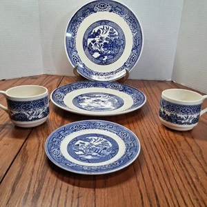 5 Pieces Blue Willow China - Picture 1 of 24