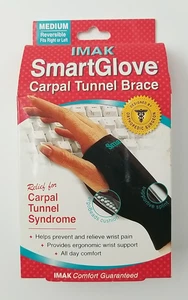IMAK Smart Glove Carpaltunnel Brace Gr. Medium Reversible R.H&L.H Schwarz Neu - Bild 1 von 5