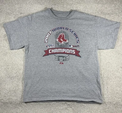 Majestic Boston Red Sox 2007 World Series Champs T Shirt MLB Youth XL Authentic - Image 1 of 4