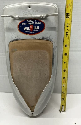 Soporte de almacenamiento de hierro Wil-S-Tan vintage aluminio Akron Ohio prensado ropa pared Foto 1 de 4