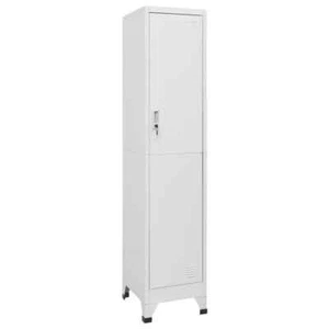 Steel Locker Cabinet Office Gym Sports Lockable Storage With Hanging Rail Grey - Picture 1 of 9