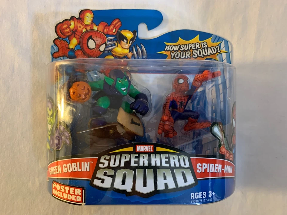 Marvel Superhero Squad Series 14 Mini 3 Inch Figure 2-pack Spider-man and Green