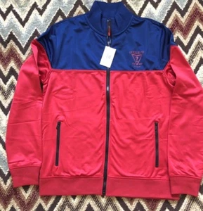 Guess Jeans Payce Track Jacket Full Zip Track Mens Red & Blue Navi Multi NWT - Picture 1 of 8