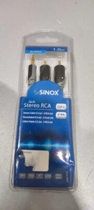 SINOX Cable SXA3401 Jack Stereo RCA 3,5mm-2RCA - Picture 1 of 3