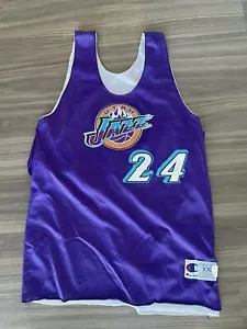 24 Practice Game Used Worn Reversible Jersey Utah Jazz Jerry Sloan 24 - Bild 1 von 5