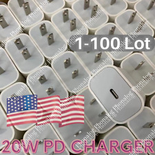 1-100 Lot 20W USB-C Wall Charger Power Adapter For iPhone 14 13 12 15 Pro Max 8
