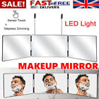 3 Way Mirror 360 Mirror Haircut Back View Adjustable Trifold Light Mirror Makeup