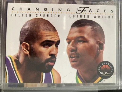 Skybox Changing Faces 1993-94 Felton Spencer & Luther Wright #317  Foto 1 de 2