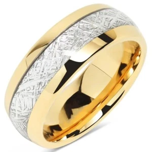 Anillo redondo decorativo de lujo tono dorado para hombre talla 10 - Imagen 1 de 1