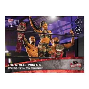 THE STREET PROFITS W/ BIANCA BELAIR 2020 TOPPS NOW WWE #23 WRESTLEMANIA 36 SSP - Picture 1 of 2