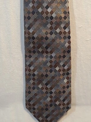 Corbata Valerio Garati 100% Seda Pura Geométrica Metálica Diseñador 3.75" × 59.5" Foto 1 de 4