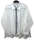 Planet by Lauren G Shirt Womens One Size White Swing Blouse Top Lagenlook Boxy