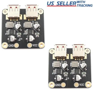2pcs 48W Dual USB QC 3.0 Fast Charge Step-down Buck Module Power 6-30V DC Input - Bild 1 von 4