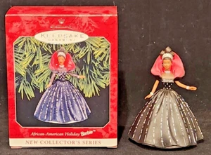 1998 Hallmark Keepsake Ornament African American "Holiday" BARBIE -- New in Box - Picture 1 of 2