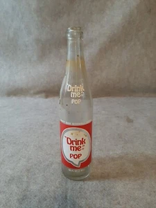 Botella de refresco de vidrio para bebidas de pinta vintage Drink Me Pop 16 oz Glen Burnie Maryland - Imagen 1 de 12