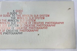 A Guide To The Minolta SLR System Creative Photography - Picture 1 of 6