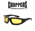3 Pairs Chopper Sunglasses Motorcycle Riding Glasses Foam Padded Biker Goggles