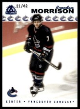 2001-02 Pacific Adrenaline Blue Brendan Morrison /62 Vancouver Canucks #190