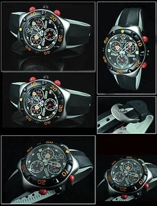 Chronograph TIME FORCE Watch Stainless Steel Plastic Band Women Children 35mm - Picture 1 of 1