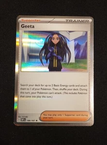 JCC Pokémon, Geeta, Llamas de Obsidiana #188, Holo Raro, Casi Como Nuevo - Imagen 1 de 2