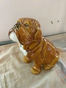 Italian Pottery Sculpture Porcelain 'Shar-Pei' Dog Statue Figurine - Picture 1 of 9