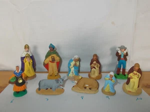 ANCIEN 10 santons de CRÈCHE  terre M.CHAVE AUBAGNE  vendu à l'unité  - Picture 1 of 23